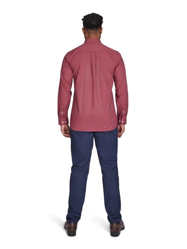 Raging Bull Red Check Button Down Collar Long Sleeve Shirt - Image 2